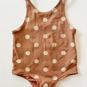 Brownish pink Polka Dot swimsuit